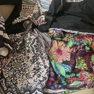 Colorful Patterned Bathing Suits - Size 18